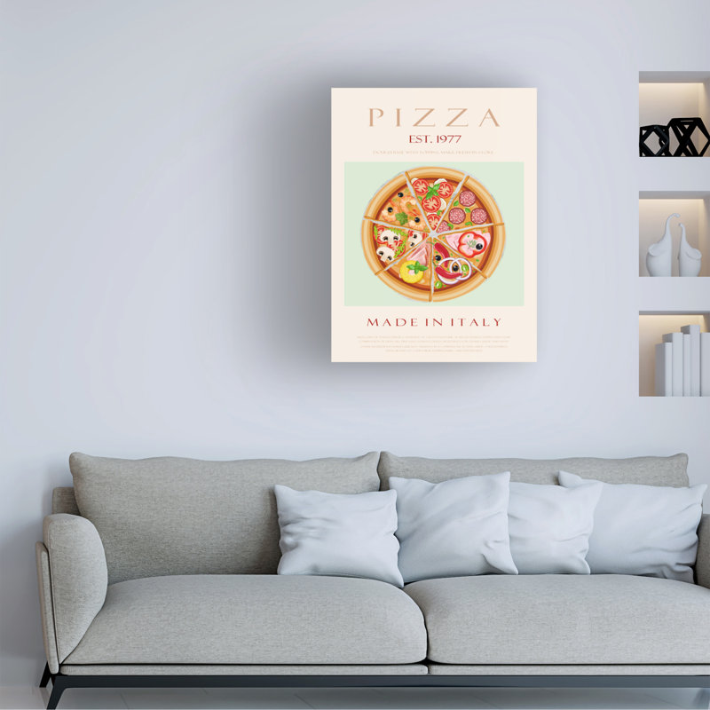 Pizza «1977 On Canvas» par Rikke Londager Boisen, H 19 po x l 14 po x P 2 po