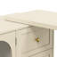 Meuble-lavabo extensible Yokota avec 3 tiroirs et 2 portes en acrylique-117542519