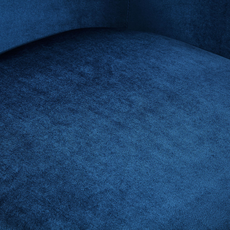 Fauteuil d'appoint Angelina, Bleu marine / doré
