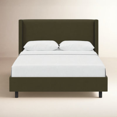 Hanson Upholstered Wingback Platform Bed