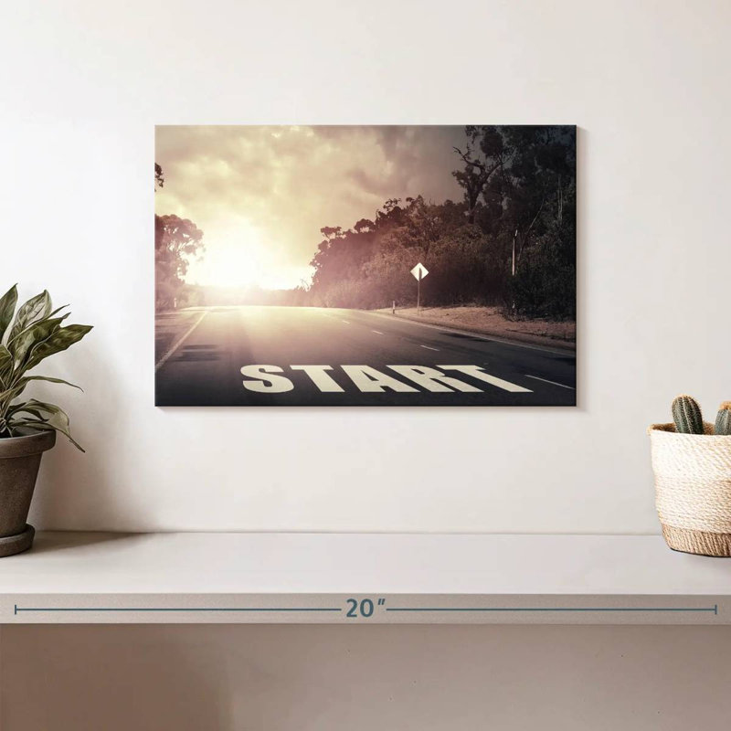 Tergel Start Road Typography, 8" H x 12" W