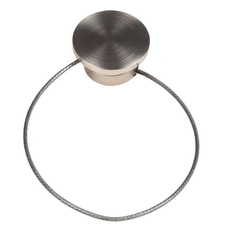 Alma Curtain Holdback/Tieback, 10.5 cm H x 60cm W x 3cm D, Grey