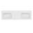 72" Solid Surface Double Bathroom Vanity Top In White With Sink