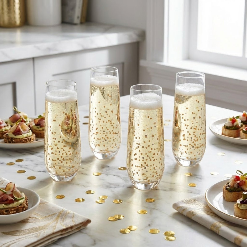 Confetti 10 oz. Glass Flute