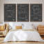 Morning routine I, ensemble de 3 toiles encadrées sur toile-97709020-97709017