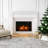 27" Electric Fireplace Insert, Retro Recessed Fireplace Heater With Realistic Log Flame, Remote Control, And Adjustable Brightness, 1400W, Black