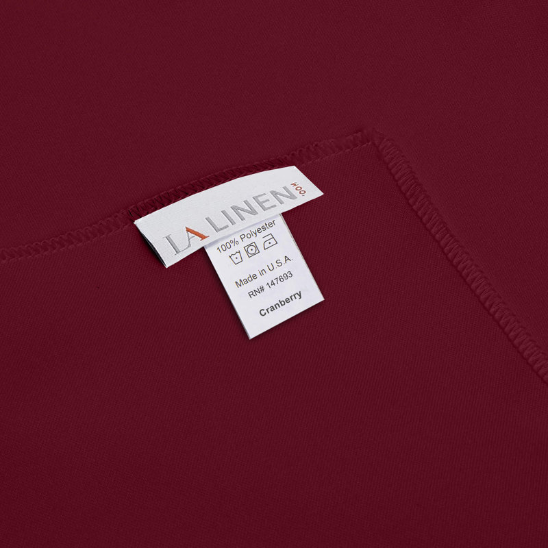 Rectangular Stain-Resistant Polyester Tablecloth - Basics by Wayfair™, Cranberry, 120" x 60"
