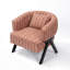 Chaise avec accoudoirs en tissu d'ameublement Mid-Century-1184716945-1184716944