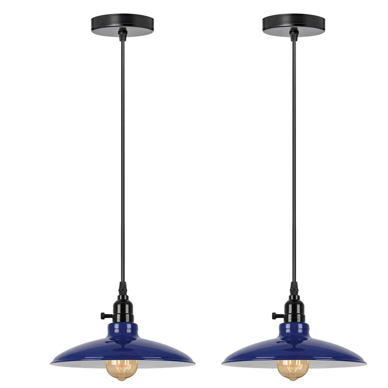 1 - Light Pendant, Yes, Navy Blue