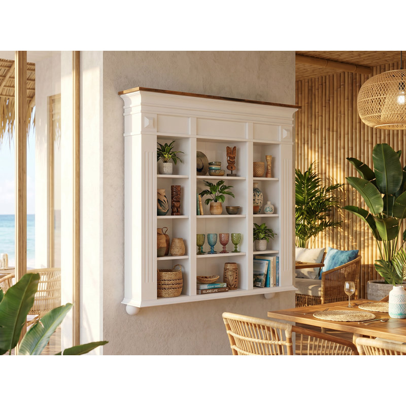 Étagère de rangement murale 47,2 "avec 12 casiers