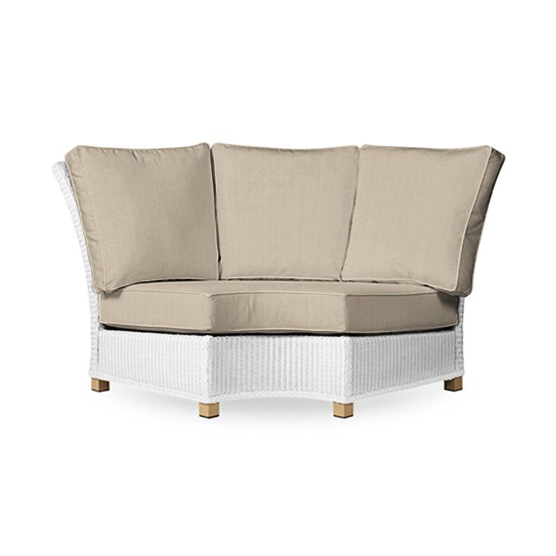 Hamptons Outdoor Corner Wedge Lounge Chair, Cottage Pepper, White