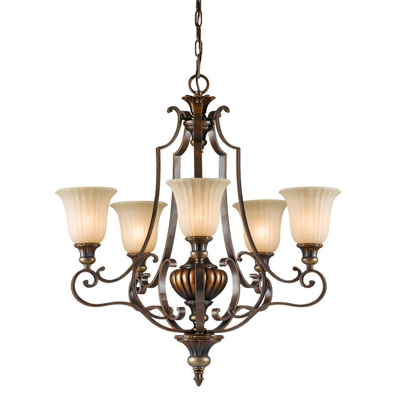 Pulaski 5 - Light Shaded Chandelier