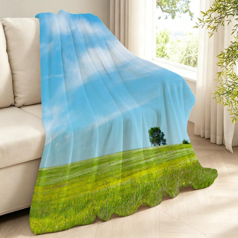 Jeté en molleton bleu ultra doux, Throw 40" x 50"