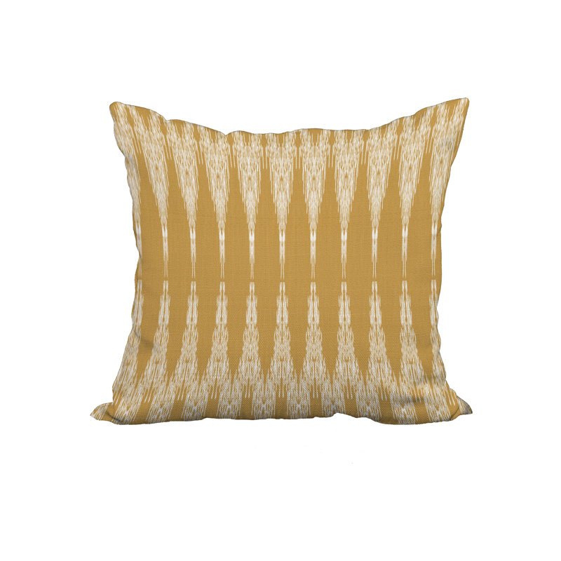 Housse de coussin carré en coton et insert, H 20 po x l 20 po, Jaune