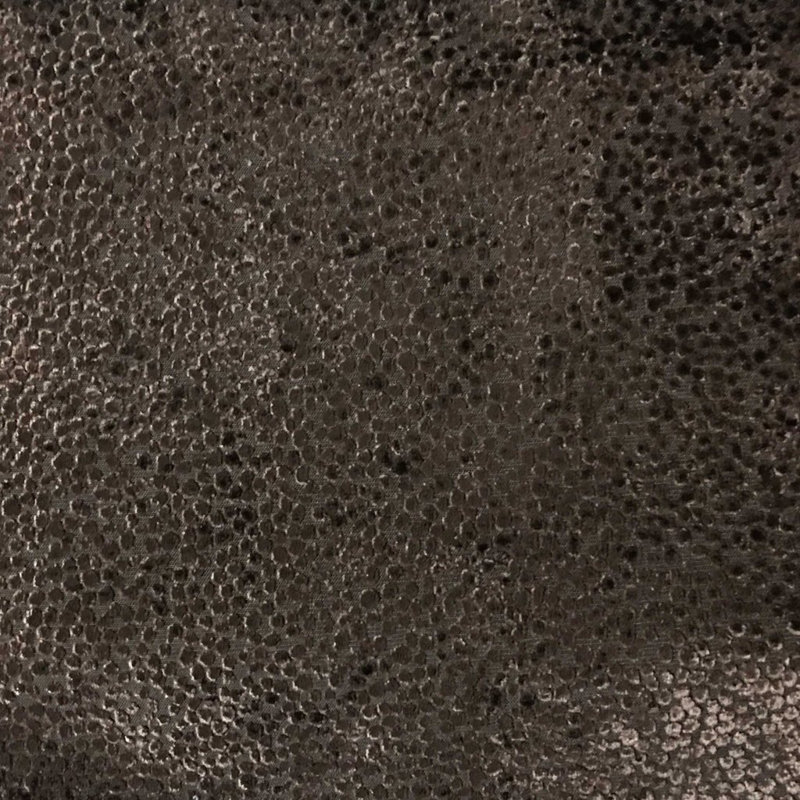 Tuscany-Florence Dots Burnout Velvet Fabric, Coffee Bean