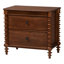 Ensemble de chambre à coucher Dameko 4 pièces avec tables de chevet à 2 tiroirs, format King, couleur noyer brun-576408034-576408039
