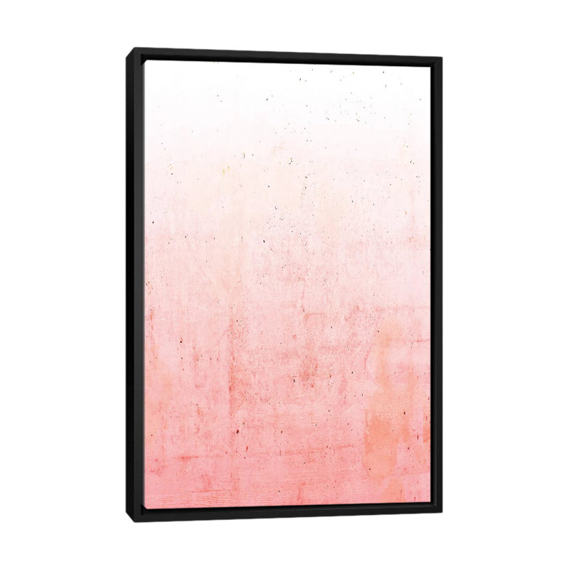 «Pink Ombre», impression sur toile, H 26 po x l 18 po x P 1,5 po, Toile avec cadre noir, Pas de tapis