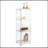 Modern Glass Display Cabinet With LED Lights, Quick-Assembly Antique Cabinet, Tempered Glass Bookshelf, Suitable For Living Room And Bedrooms, 1-Door 3-Shelf