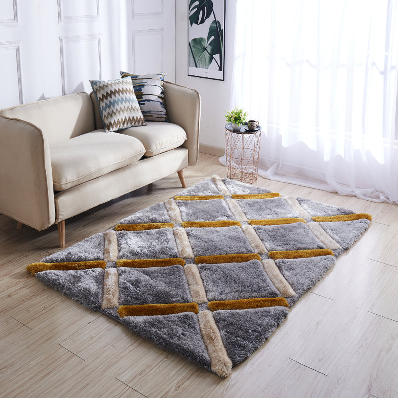Eulamae Abstract Indoor Rug, Rectangle 3'5" x 5'5"