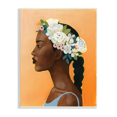 Ae-561 " Woman Wearing Rose Floral Crown Strong Portrait "