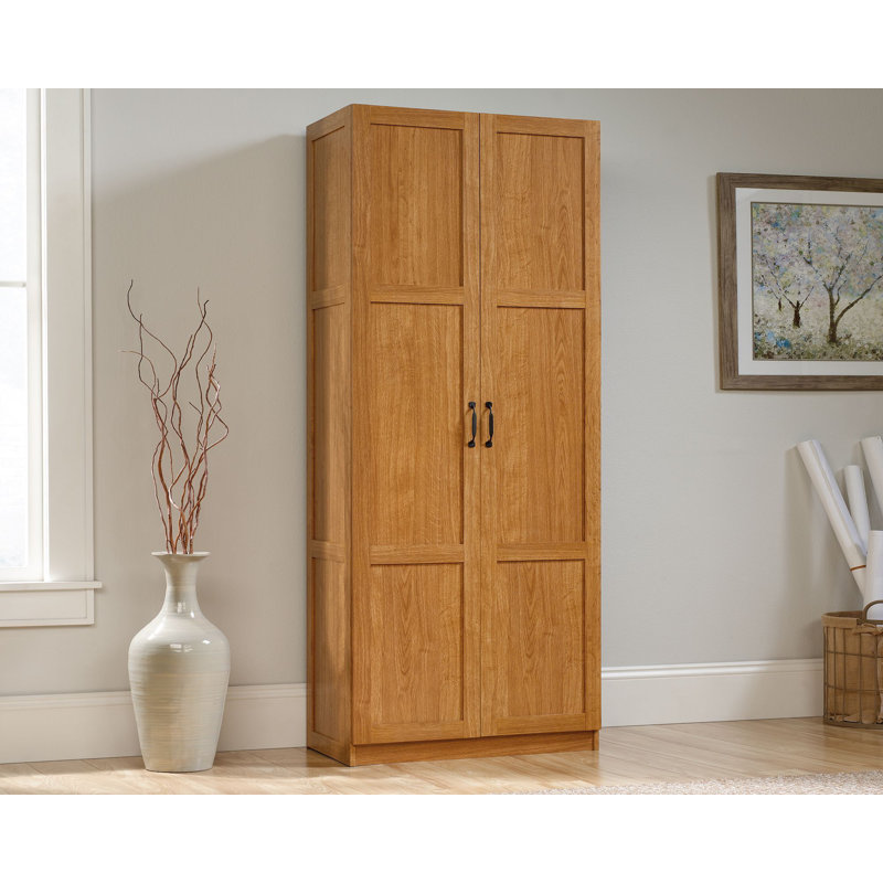 Rubik 29.685'' Wide Accent Cabinet, Black, Dark Brown