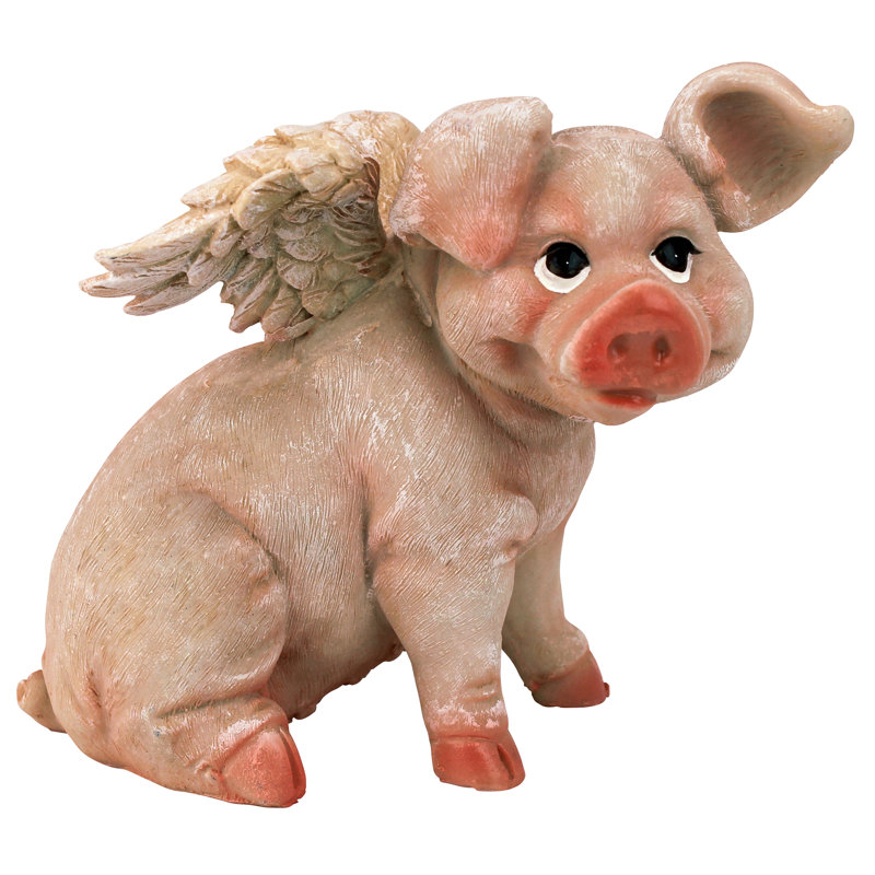 Figurine assis Hog Heaven Flying Pigs