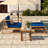 Acacia Wood Outdoor Lounge Set - Chair And Ottoman With Removable Cushions, All-Weather Outdoor Chaise Lounge/Daybed, Perfect For Patios, Balconies, And Gardens-478905099