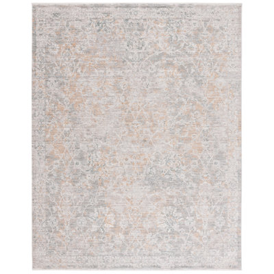 Oriental Area Rug in Gray/Gold