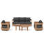 Ensemble de conversation 5 pièces Frances Eucalyptus-1823929870