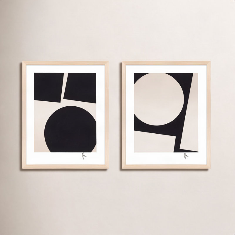 You & Me. Set Of 2 Print by Lee Lessem, 25" H x 20" W x 1.25" D, Brown