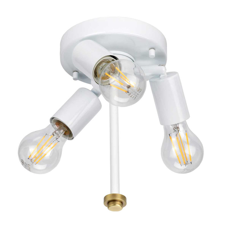 Fletcher Flush Mount, 10" H x 18" W x 18" D, 3 Lights