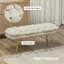 Banc de chambre en velours tissé blanc
