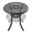 Table de salle à manger en aluminium coulé 30,43 pouces - Structure noire, trou de parasol, rouille, confortable pour 4 terrasses de salle à manger, surface de 30,43 pouces, apparence élégante
