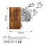 Élégant accessoire mural décoratif en bois, noyer et noir, 24,0 po x 22,8 po | 100% bois (épaisseur: 1,2 po) et métal (épaisseur: 0,06 po) | Conception murale polyvalente parfaite pour la décoration intérieure