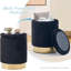 Repose-pieds rond en velours avec rangement-1318248762