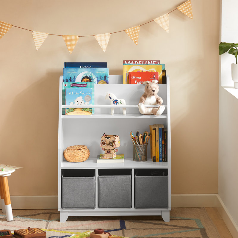 Flory 63cm W Toy Storage, White/Grey