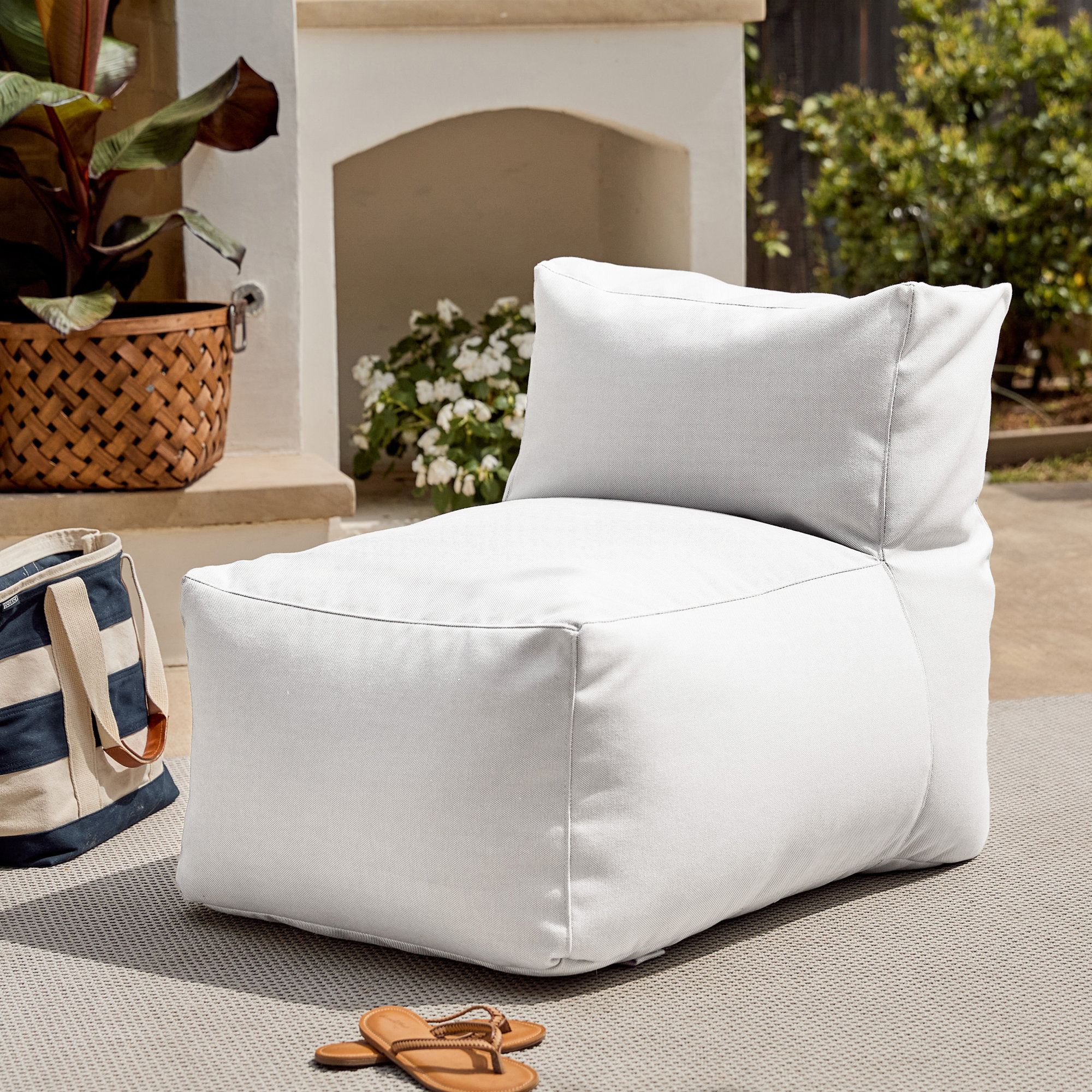 Sunbrella Outdoor Solid Modular Seating, White