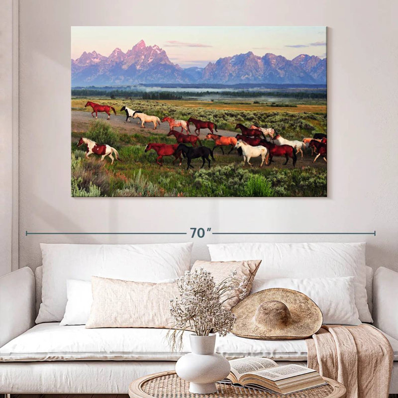 Chevaux de ferme Alvord Teton, H 34 po x l 51 po