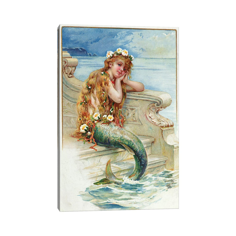 Little Mermaid, par Hans Christian Andersen par E.S. Hardy - Reproduction d'art sur toile tendue, H 26 po x l 18 po x 1,5 po
