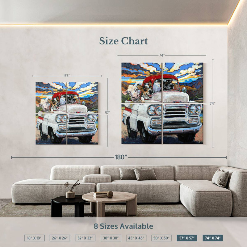 Ketti Cattle Drive, 57" H x 57" W