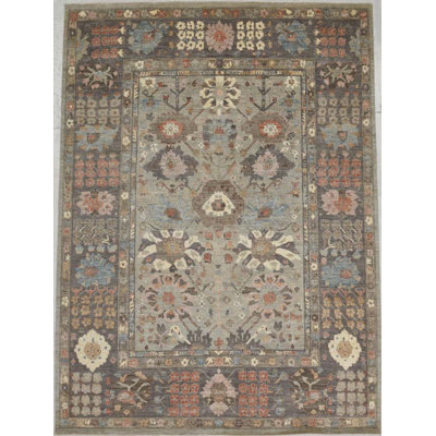 Transitional One-of-a-Kind Rectangle 10' X 13'8" Hand Knotted Area Rug