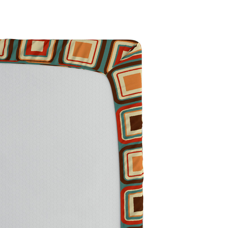 Microfiber Geometric Fitted Sheet, Full Fitted Sheet
