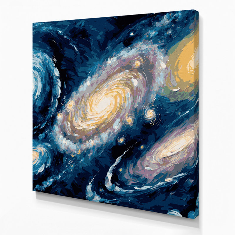 Art mural sur toile Space Stephans Quintet, H 12 po x l 12 po