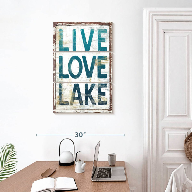 Tergel Live Love Lake, typographie, H 32 po x l 20 po