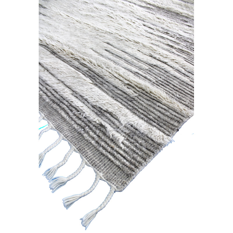 Moroccan Wool Area Rug, Rectangle 9' x 12', Abstract