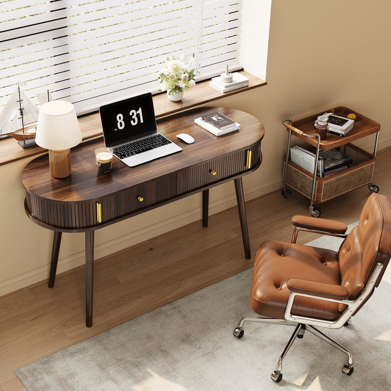 Bureau d'écriture Mid-Century, Brun