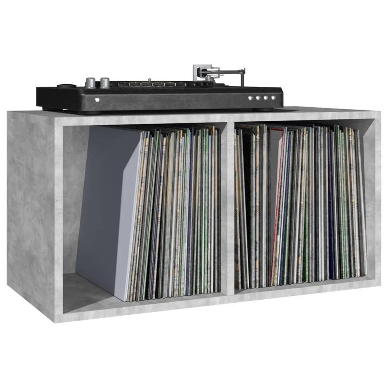 17 Stories Alixander 34cm W 0L Manufactured Wood Deck Box, Concrete Grey