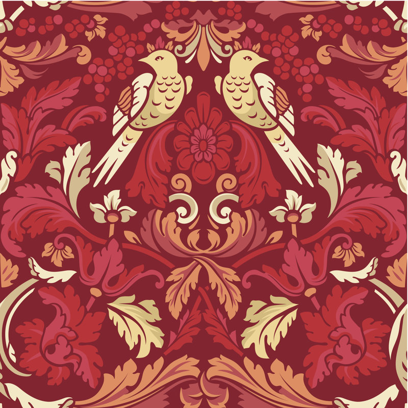 Leupp Vintage Seamless Pattern - Wrapped Canvas Print, 30cm H x 30cm W x 3.8cm D