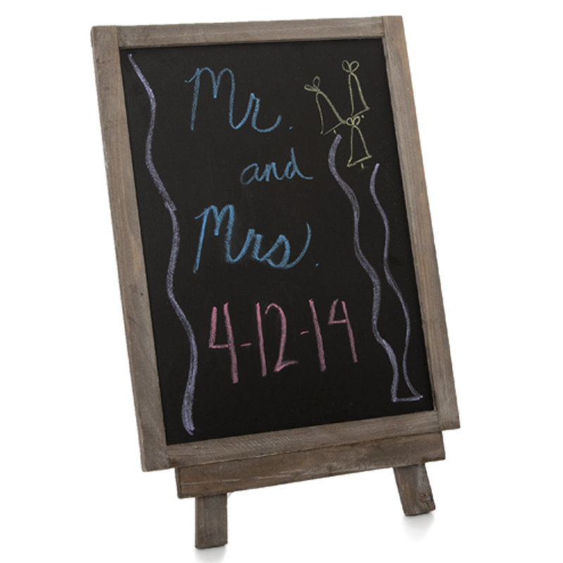 Tableau noir en bois, Brun rustique, H 2 pi 4 po x l 1 pi 4 po