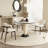White&Black Round Sintered Stone Dining table-1427599763